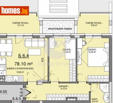 Тристаен, 91m² - Апартамент за продажба - 120384910