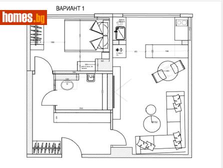 Двустаен, 50m² - Апартамент за продажба - 120385284