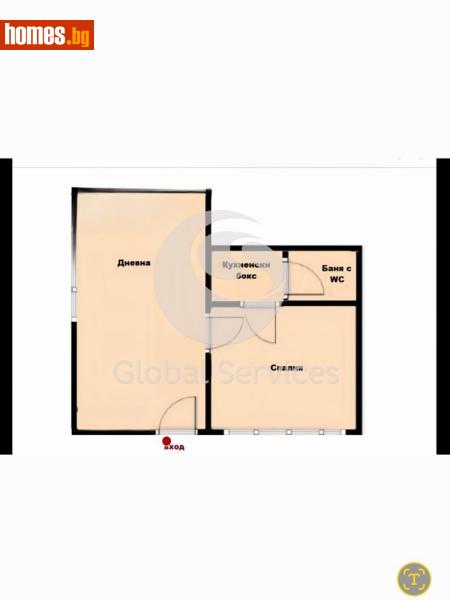 Двустаен, 44m² -  Център, София - Апартамент за продажба - Глобъл Сървисиз ООД - 120385348