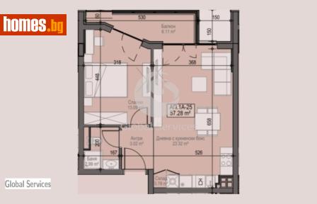 Двустаен, 68m² - Апартамент за продажба - 120385646