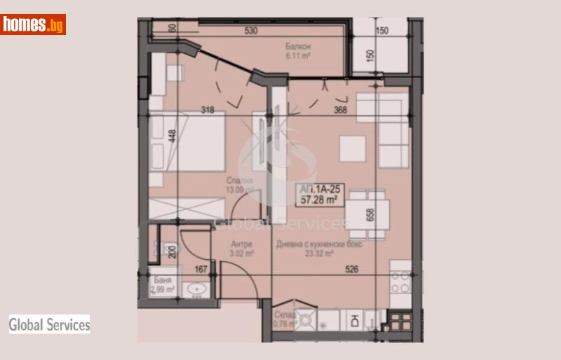 Двустаен, 68m² - Жк. Красно Село, София - Апартамент за продажба - Глобъл Сървисиз ООД - 120385646