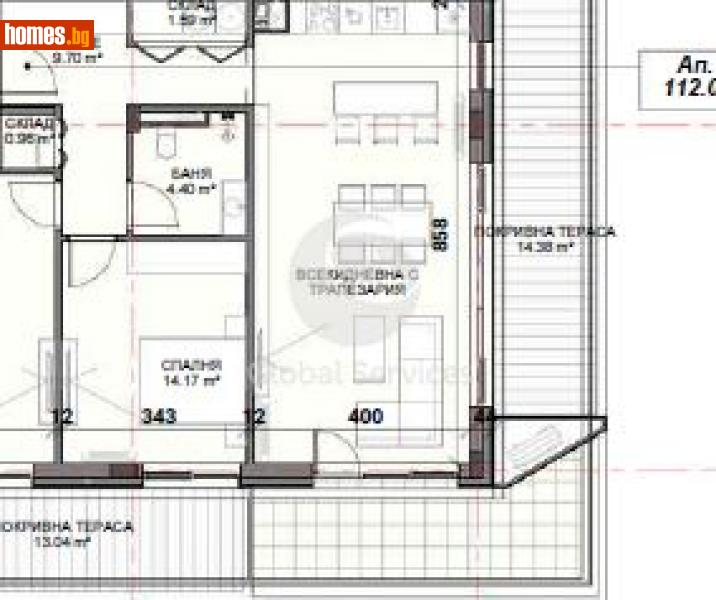 Тристаен, 117m² - Кв. Бояна, София - Апартамент за продажба - Глобъл Сървисиз ООД - 120385686
