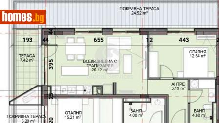 Двустаен, 75m² - Апартамент за продажба - 120385687