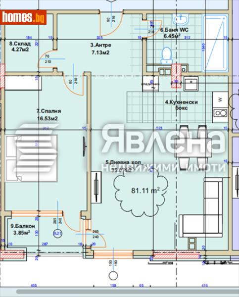 Двустаен, 89m² - С.Казичене, София - град - Апартамент за продажба - ЯВЛЕНА - 120406275