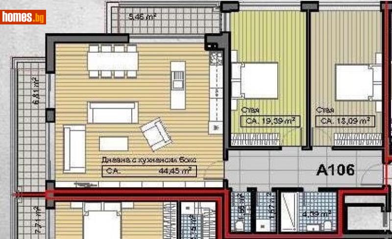 Тристаен, 154m² - Кв. Княжево, София - Апартамент за продажба - Продиджи - 120407170