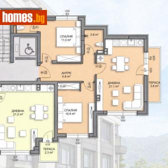Тристаен, 102m² - Апартамент за продажба - 120407467