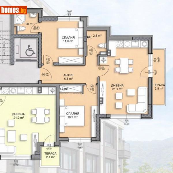 Тристаен, 102m² - Жк. Дървеница, София - Апартамент за продажба - Титан Пропъртис - 120407467