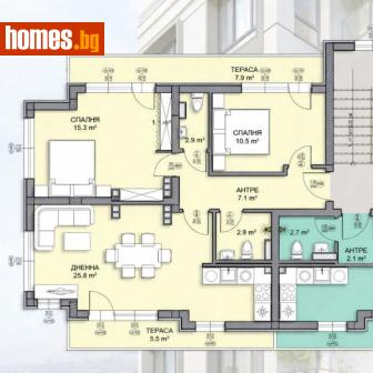 Тристаен, 123m² - Апартамент за продажба - 120407473