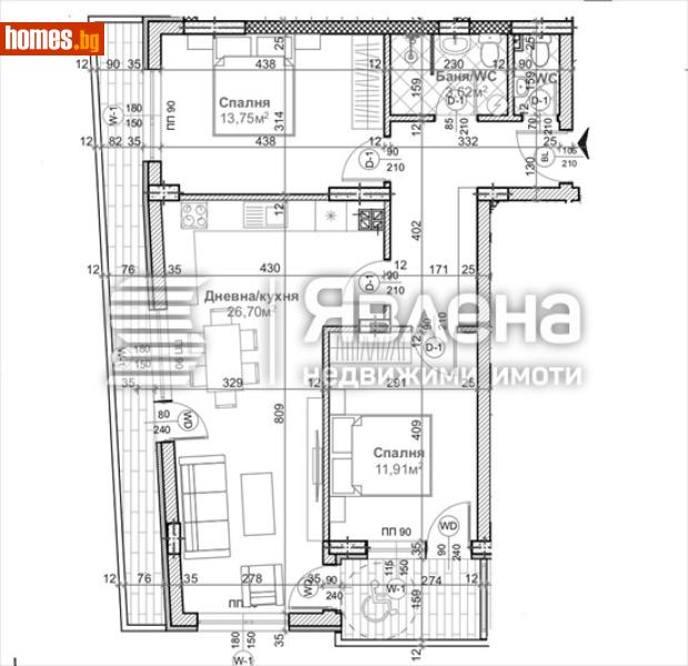 Тристаен, 113m² - Жк. Левски, Варна - Апартамент за продажба - ЯВЛЕНА - 120421660