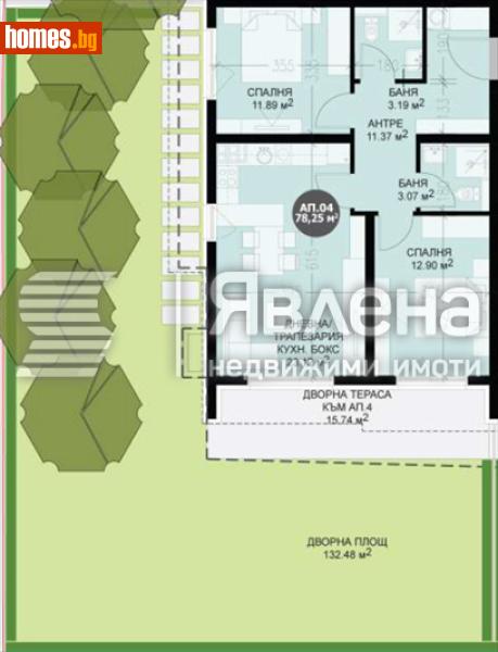 Тристаен, 97m² - Кв. Кръстова Вада, София - Апартамент за продажба - ЯВЛЕНА - 120421680