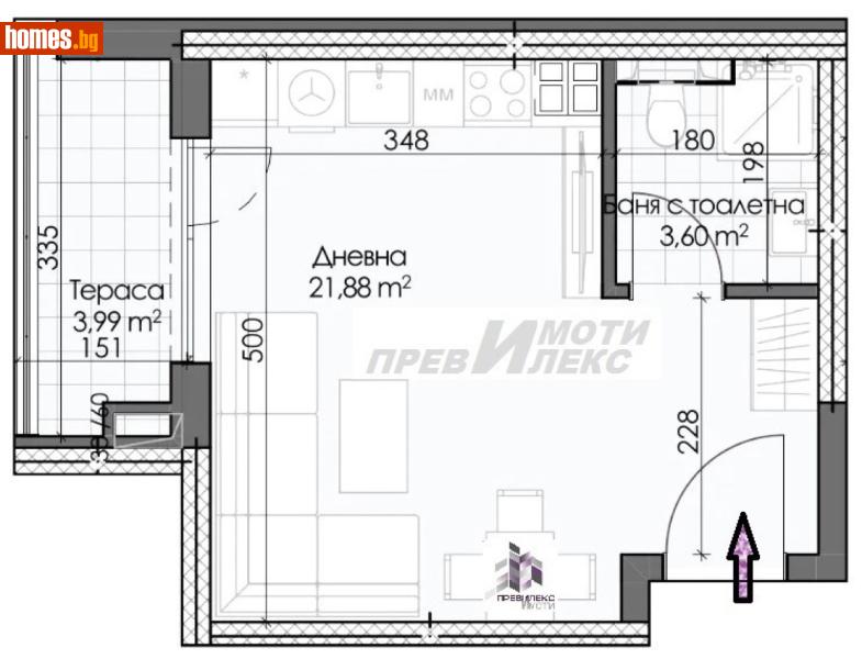 Едностаен, 44m² - Кв. Кършияка, Пловдив - Апартамент за продажба - Превилекс имоти ЕООД - 120434512