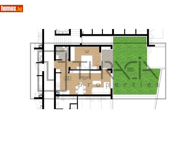 Двустаен, 66m² - Кв. Горубляне, София - Апартамент за продажба - Тракия Пропъртийс - 120438487