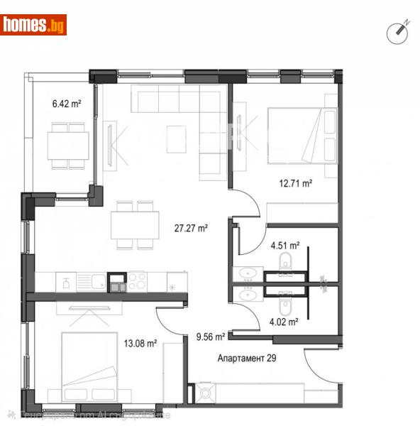 Тристаен, 113m² - София, София - град - Апартамент за продажба - АДРЕС НЕДВИЖИМИ ИМОТИ - 120444481