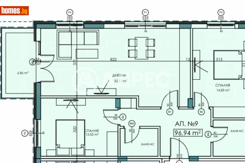 Тристаен, 111m² - Кв. Витоша, София - Апартамент за продажба - АДРЕС НЕДВИЖИМИ ИМОТИ - 120460730