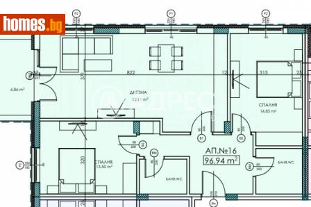 Тристаен, 111m² - Апартамент за продажба - 120460771
