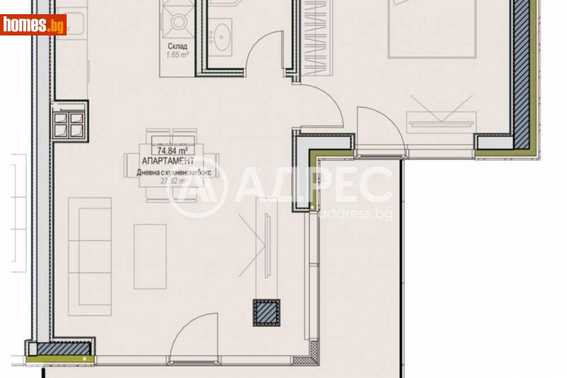 Двустаен, 75m² -  Оборище, София - Апартамент за продажба - АДРЕС НЕДВИЖИМИ ИМОТИ - 120467925