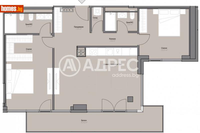 Тристаен, 147m² -  Оборище, София - Апартамент за продажба - АДРЕС НЕДВИЖИМИ ИМОТИ - 120468448
