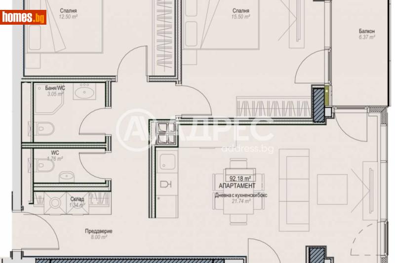Тристаен, 114m² -  Оборище, София - Апартамент за продажба - АДРЕС НЕДВИЖИМИ ИМОТИ - 120468475