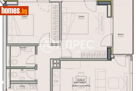 Тристаен, 116m² - Апартамент за продажба - 120468484