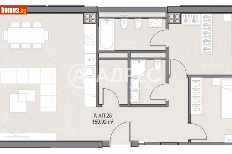 Тристаен, 157m² -  Оборище, София - Апартамент за продажба - АДРЕС НЕДВИЖИМИ ИМОТИ - 120468595
