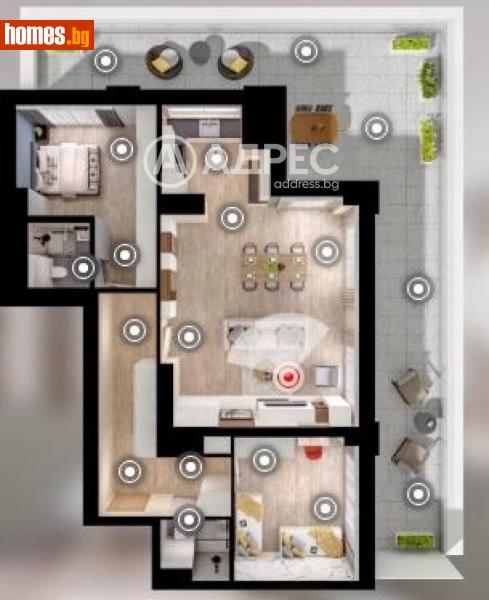Тристаен, 157m² - Жк. Дружба 1, София - Апартамент за продажба - АДРЕС НЕДВИЖИМИ ИМОТИ - 120475769