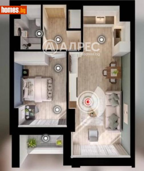 Двустаен, 80m² - Жк. Дружба 1, София - Апартамент за продажба - АДРЕС НЕДВИЖИМИ ИМОТИ - 120476688