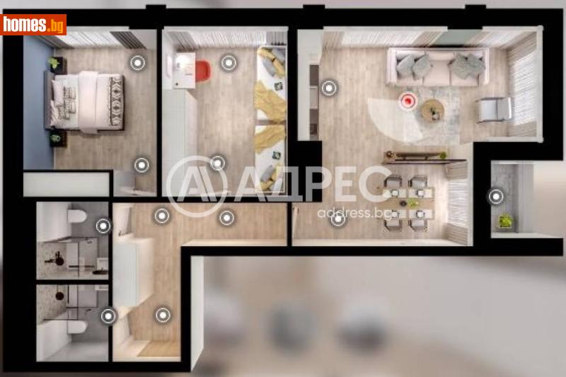 Тристаен, 116m² - Жк. Дружба 1, София - Апартамент за продажба - АДРЕС НЕДВИЖИМИ ИМОТИ - 120476738