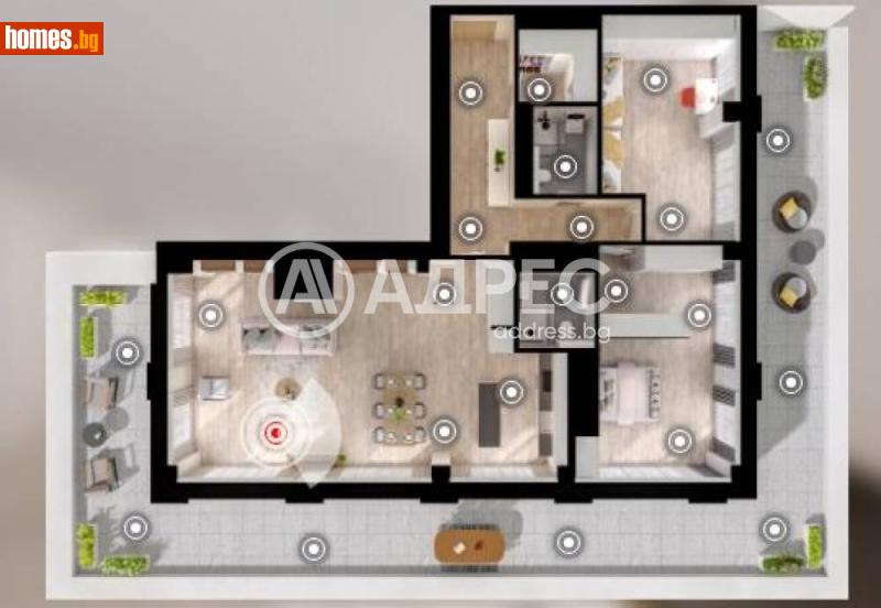 Тристаен, 191m² - Жк. Дружба 1, София - Апартамент за продажба - АДРЕС НЕДВИЖИМИ ИМОТИ - 120476758
