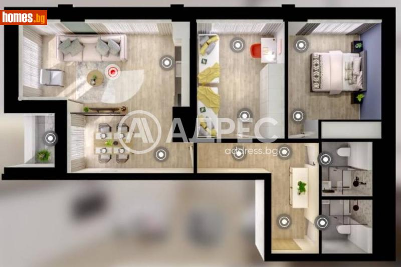 Тристаен, 116m² - Жк. Дружба 1, София - Апартамент за продажба - АДРЕС НЕДВИЖИМИ ИМОТИ - 120477818