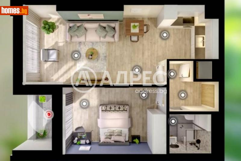 Двустаен, 80m² - Жк. Дружба 1, София - Апартамент за продажба - АДРЕС НЕДВИЖИМИ ИМОТИ - 120479096