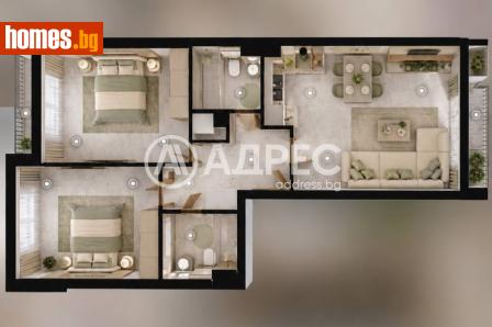 Тристаен, 123m² - Апартамент за продажба - 120483636