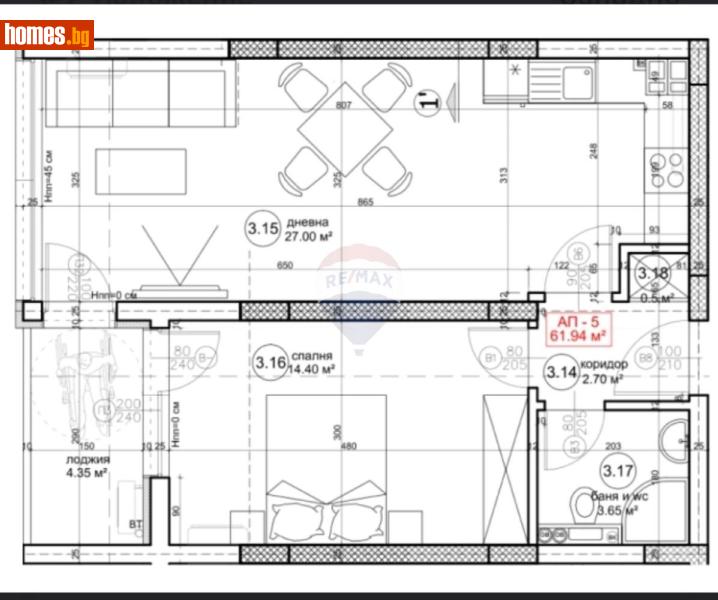 Двустаен, 76m² - Жк. Възраждане, Варна - Апартамент за продажба - RE/MAX Partners - 120526710