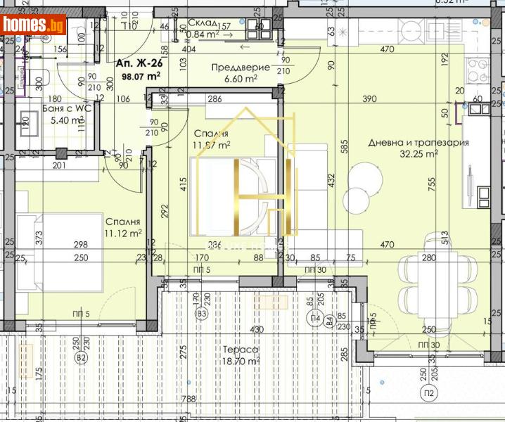 Тристаен, 106m² - Кв. Остромила, Пловдив - Апартамент за продажба - Deluxe Homes - 120530042