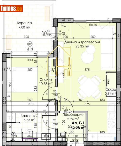 Двустаен, 58m² - Кв. Остромила, Пловдив - Апартамент за продажба - Deluxe Homes - 120530046
