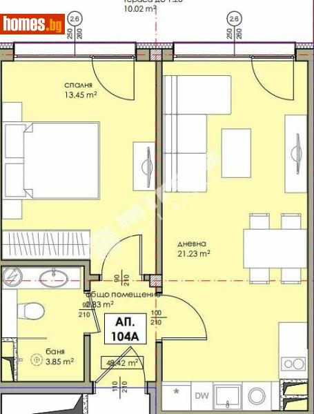 Двустаен, 55m² - Гр.Несебър, Несебър - Апартамент за продажба - МИРЕЛА - 120546024