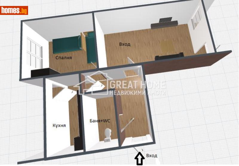 Тристаен, 57m² - Жк. Запад, Търговище - Апартамент за продажба - ГРЕАЙТ ХОУМ ЕООД - 120564238