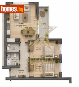 Тристаен, 102m² - Апартамент за продажба - 120571154