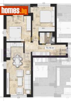 Тристаен, 94m² - Апартамент за продажба - 120580117