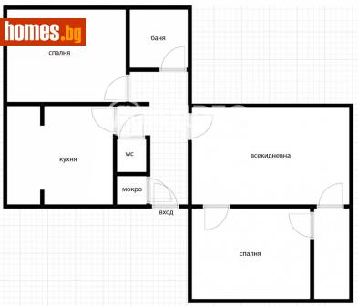 Тристаен, 88m² - Апартамент за продажба - 120597612