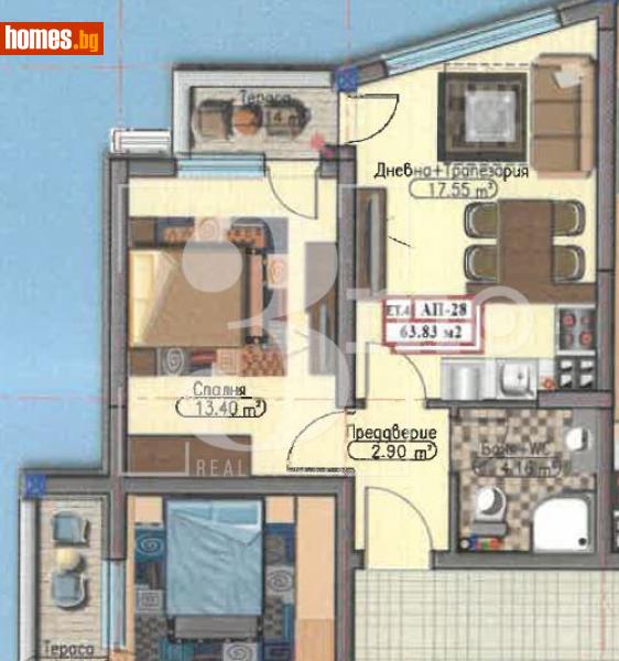 Двустаен, 66m² - Жк. Дружба 1, София - Апартамент за продажба - 3mo недвижими имоти - 120607614