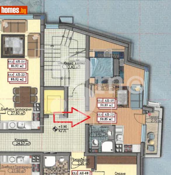 Едностаен, 53m² - Жк. Дружба 1, София - Апартамент за продажба - 3mo недвижими имоти - 120607616