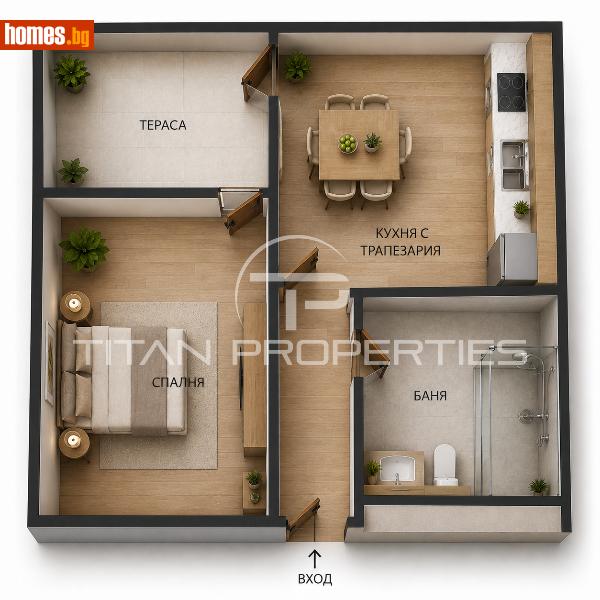 Едностаен, 47m² - Жк. Надежда 1, София - Апартамент за продажба - Титан Пропъртис - 120615806