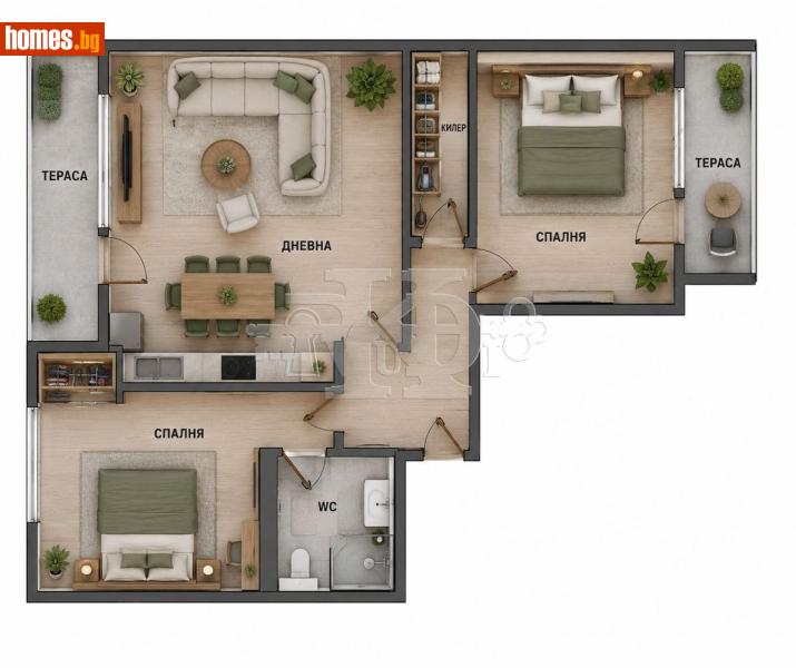 Тристаен, 79m² -  Център, Варна - Апартамент за продажба - Руди Кей - 120622715