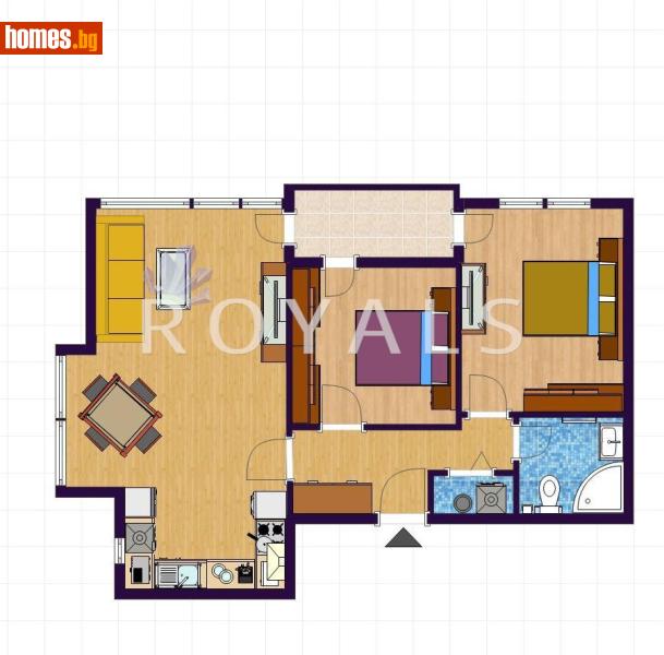 Тристаен, 96m² - Кв. Бриз, Варна - Апартамент за продажба - РОЯЛС - 120654902