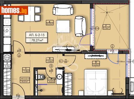 Двустаен, 89m² - Апартамент за продажба - 120660587