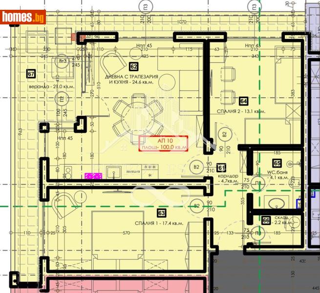 Тристаен, 115m² - Гр.Велинград, Пазарджик - Апартамент за продажба - Petrov Estate - 120660672