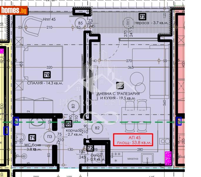 Двустаен, 63m² - Гр.Велинград, Пазарджик - Апартамент за продажба - Petrov Estate - 120660882