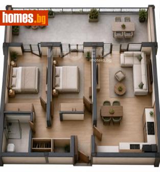 Тристаен, 70m² - Апартамент за продажба - 120663303