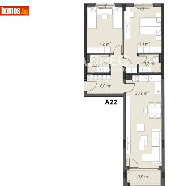 Тристаен, 108m² - Жк. Овча Купел 2, София - Апартамент за продажба - АДРЕС НЕДВИЖИМИ ИМОТИ - 120698513