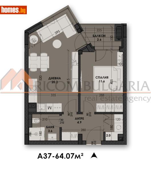 Двустаен, 64m² - Кв. Виница, Варна - Апартамент за продажба - РИКОМ БЪЛГАРИЯ ЕООД - 120701555